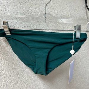 Mikoh Zuma Bikini Bottoms in Dark Green Color, Size Extra Small
